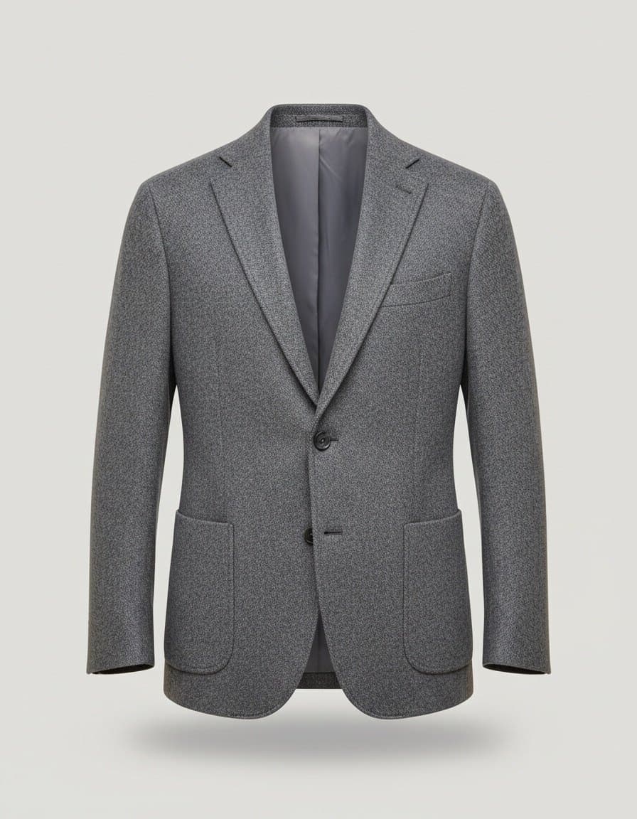 A grey blazer, product photo